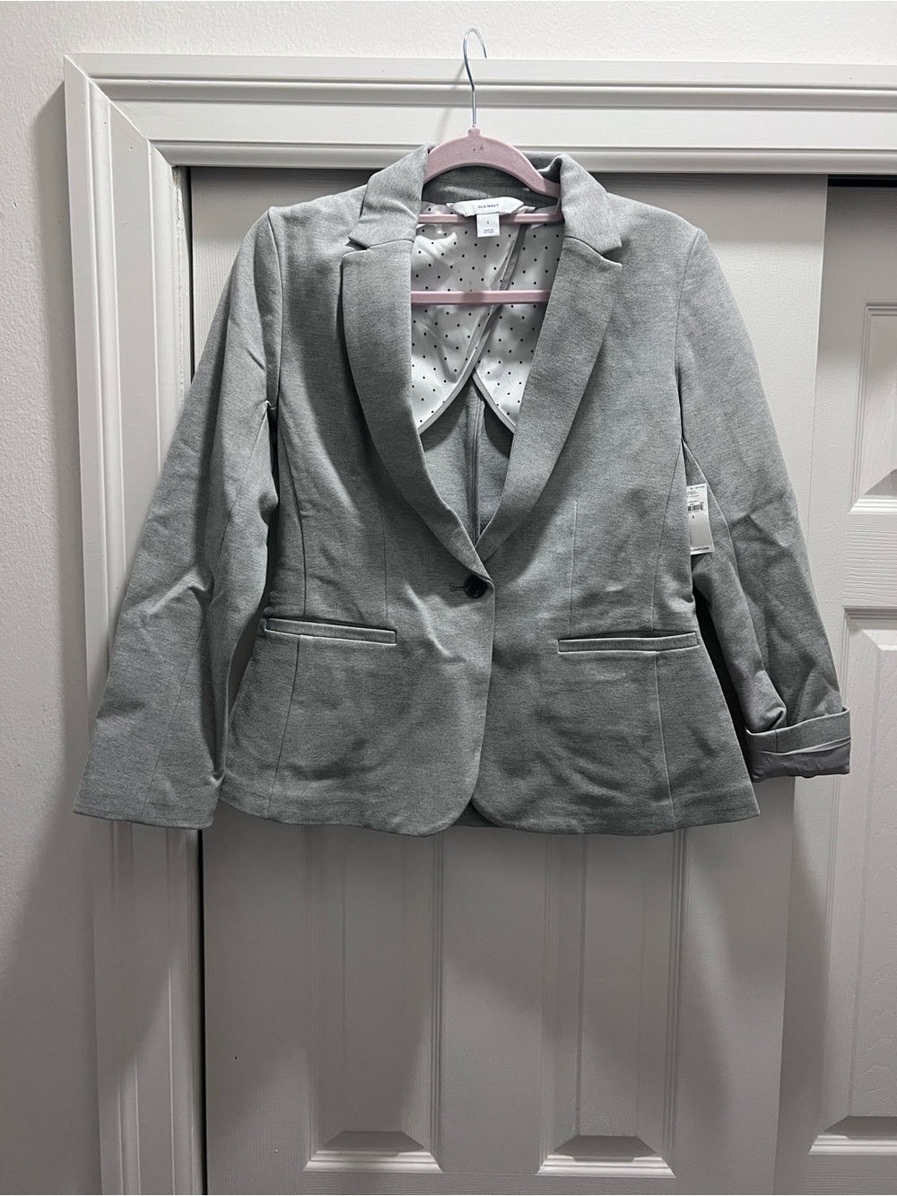 Old Navy Light Gray Women's Single-Button Blazer